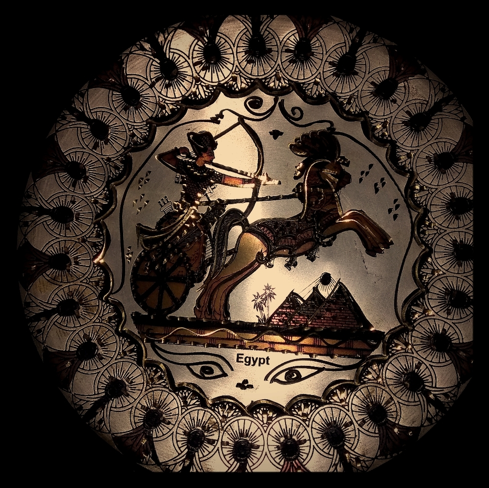 Brass Egyptian plate